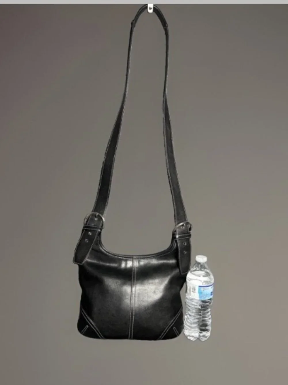 Coach Soho Legacy Slim Hippie 9549 Black Leather Crossbody Shoulder Bag Purse